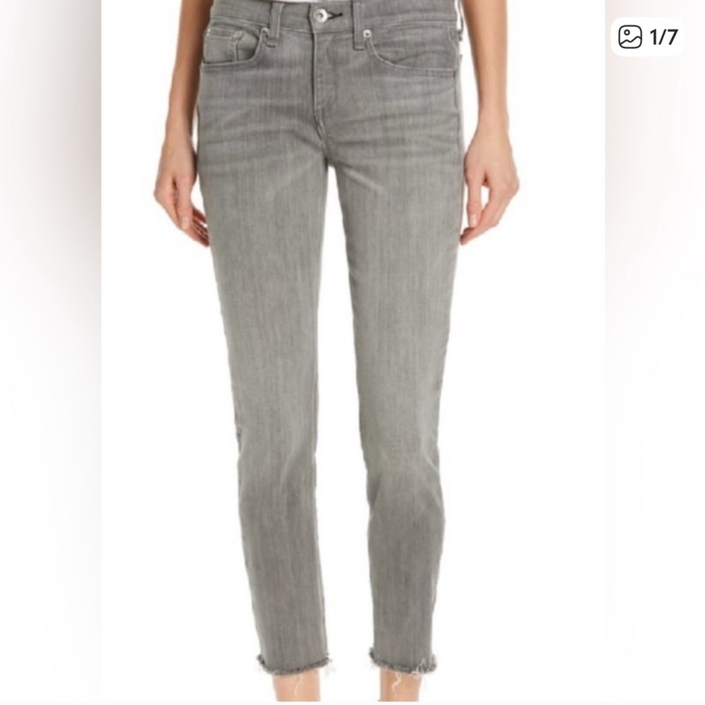 Rag & Bone Dre Low-Rise Slim Boyfriend Jeans 29 Gray / Dust Wash
